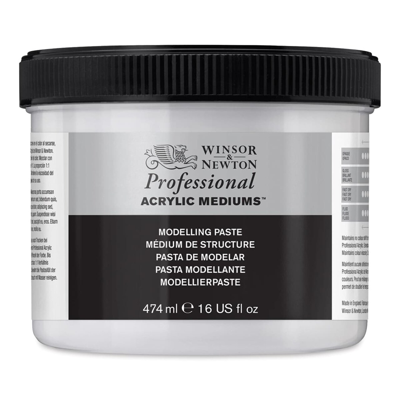 Winsor & Newton Artists' Acrylic Modelling Paste - 474 ml jar